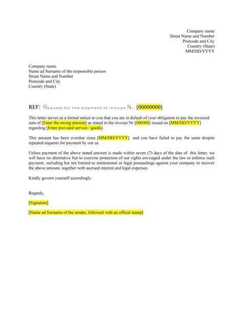 Business Letter Template for Word | Sample Business Letter